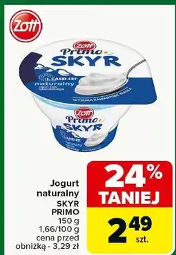 Carrefour Market Jogurt naturalny Skyr Zott oferta