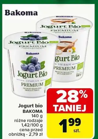 Carrefour Market Jogurt bio Bakoma oferta