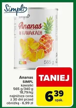 Carrefour Market Ananas SIMPL kawałki oferta