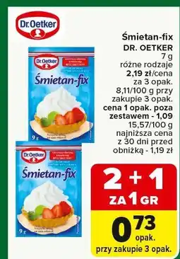 Carrefour Market Śmietan-fix DR. OETKER oferta