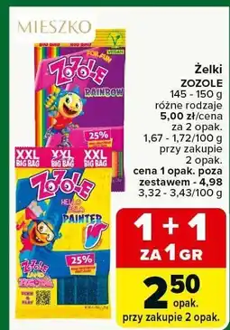 Carrefour Market Żelki ZOZOLE różne rodzaje Mieszko oferta