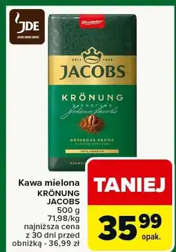 Carrefour Market Kawa mielona KRÖNUNG JACOBS JDE oferta