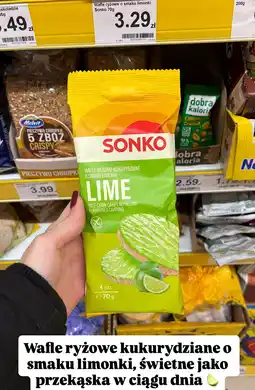 Dino Wafle ryżowe kukurydziane o smaku limonki Sonko oferta