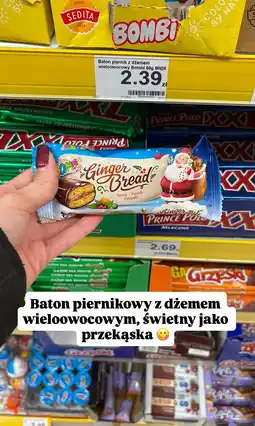 Dino Baton piernikowy z dżemem wieloowocowym Bombi oferta