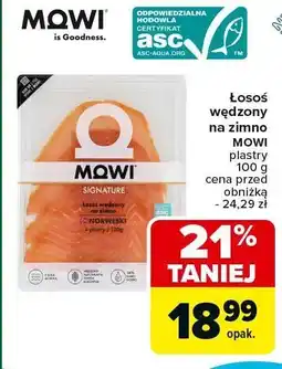 Carrefour Łosoś wędzony na zimno MOWI plastry 100 g oferta