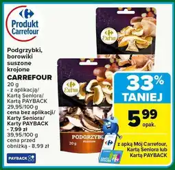 Carrefour Podgrzybki, borowiki suszone krojone CARREFOUR oferta