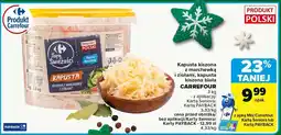 Carrefour Kapusta kiszona z marchewką i ziołami, kapusta kiszona biała CARREFOUR oferta