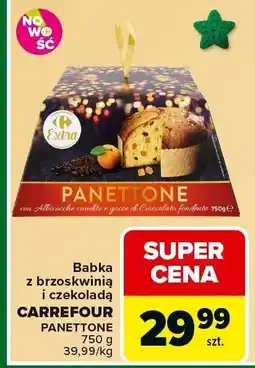 Carrefour Babka z brzoskwinią i czekoladą CARREFOUR PANETTONE 750g oferta