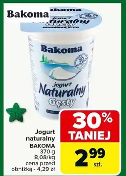 Carrefour Jogurt naturalny gęsty BAKOMA 350g oferta