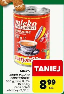 Carrefour Mleko zagęszczone GOSTYŃSKIE oferta