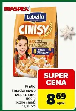Carrefour Płatki śniadaniowe MLESSY CINISY różne smaki Maspex oferta