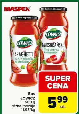 Carrefour Sos ŁOWICZ różne rodzaje Spaghetti, Meksykański oferta