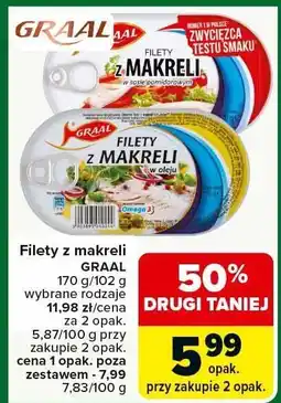 Carrefour Filety z makreli GRAAL wybrane rodzaje oferta
