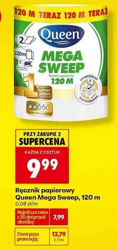 Biedronka Ręcznik papierowy Queen Mega Sweep, 120 m oferta