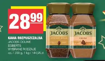 Kawa rozpuszczalna Jacobs Douwe Egberts wybrane rodzaje Cronat Gold, Crema