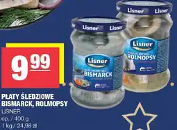 Spar Płaty śledziowe Bismarck, rolmopsy Lisner oferta