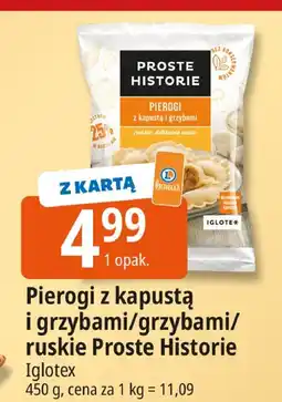 E.Leclerc Pierogi z kapustą i grzybami / grzybami / ruskie Proste Historie Iglotex oferta