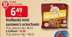 E.Leclerc Kiełbaski mini surowe / z orzechami Leclerc oferta