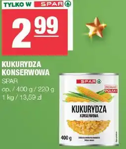 Spar Kukurydza konserwowa SPAR oferta