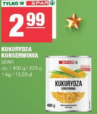 Spar Kukurydza konserwowa SPAR oferta