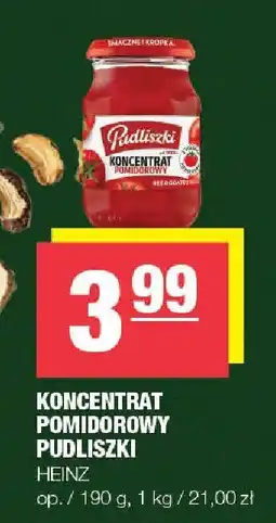 Spar Koncentrat pomidorowy Pudliszki Heinz oferta