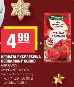 Spar Herbata ekspresowa Herbaciany Ogród Herbapol wybrane rodzaje oferta