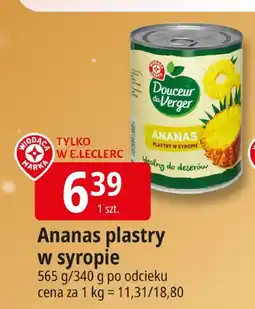 E.Leclerc Ananas plastry w syropie Leclerc oferta