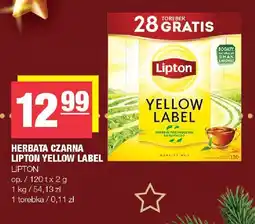 Spar Herbata czarna Lipton Yellow Label oferta