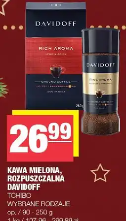 Spar Kawa mielona, rozpuszczalna Davidoff Tchibo wybrane rodzaje oferta