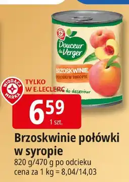 E.Leclerc Brzoskwinie połówki w syropie Leclerc oferta