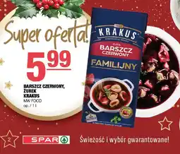 Spar Barszcz czerwony, żurek KRAKUS MW FOOD oferta