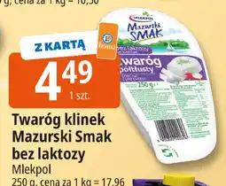 E.Leclerc Twaróg klinek Mazurski Smak bez laktozy Mlekpol oferta