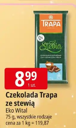 E.Leclerc Czekolada Trapa ze stewią Eko Wital oferta