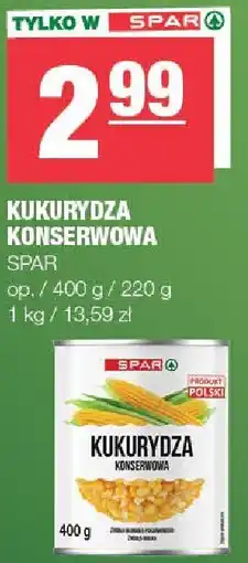 Spar Kukurydza konserwowa SPAR oferta