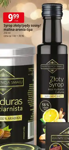 E.Leclerc Syrop złoty/pędy sosny/malina-aronia-lipa Kwintesencja Smaku oferta