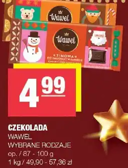 Spar Czekolada Wawel wybrane rodzaje oferta