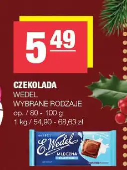 Spar Czekolada Wedel wybrane rodzaje oferta