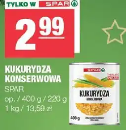 Spar Kukurydza konserwowa SPAR oferta