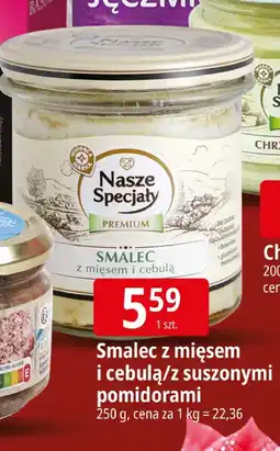 E.Leclerc Smalec z mięsem i cebulą/z suszonymi pomidorami Nasze Specjały oferta