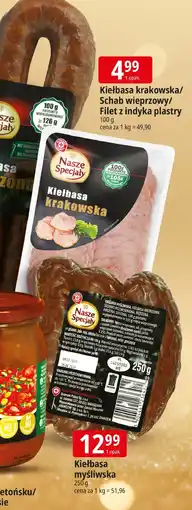 E.Leclerc Kiełbasa myśliwska Nasze Specjały oferta