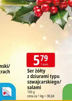E.Leclerc Ser żółty z dziurami typu szwajcarskiego/salami Croisés oferta