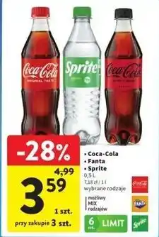 Intermarche Coca-Cola, Fanta, Sprite (wybrane rodzaje) oferta