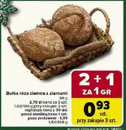 Carrefour Bułka róża ciemna z ziarnami oferta