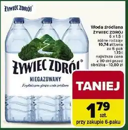 Carrefour Woda źródlana Żywiec Zdrój 6x1,5L oferta