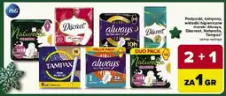 Carrefour Podpaski, tampony, wkładki higieniczne marek Always, Discreet, Naturella, Tampax oferta