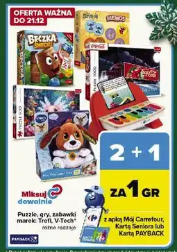 Carrefour Puzzle, gry, zabawki marek: Trefl, V-Tech oferta