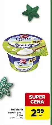 Carrefour Express Śmietana 18% Zott Primo oferta