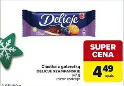 Carrefour Express Ciastka z galaretką jagodową Delicje Szampańskie oferta
