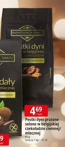 E.Leclerc Pestki dyni prażone w mlecznej czekoladzie Kwintesencja Smaku oferta