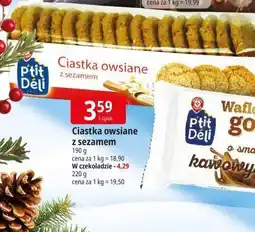 E.Leclerc Ciastka owsiane w czekoladzie Wiodąca Marka P'tit Deli oferta